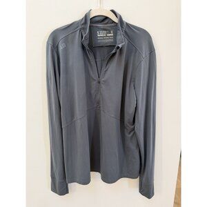 5.11 Tactical Womens XL Gray Quarter-Zip Long Sleeve Training Pullover Polyester